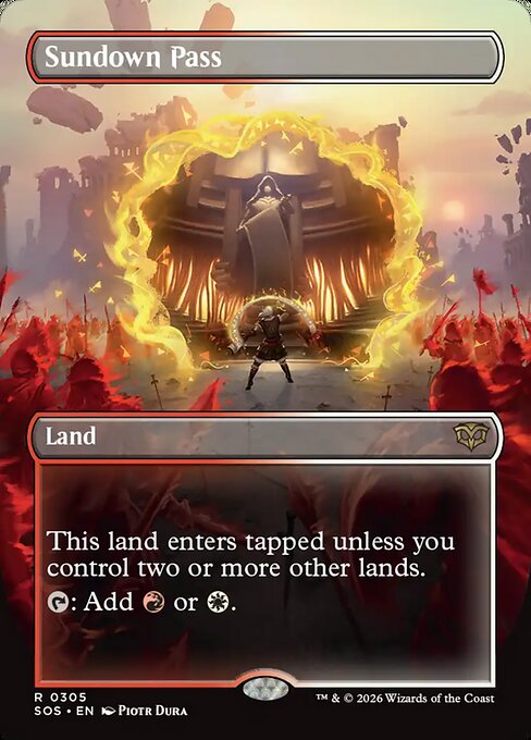 SOS, Sundown Pass, (Borderless), 305, R, Near Mint, (Foil), EN