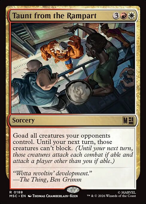 MSC, Taunt from the Rampart, Standard, 188, R, Near Mint, Normal, EN