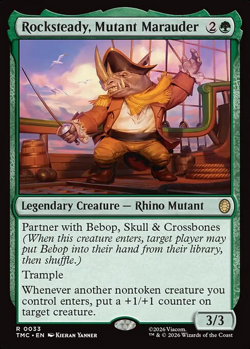 TMC, Rocksteady, Mutant Marauder, Standard, 33, R, Near Mint, (Foil), EN