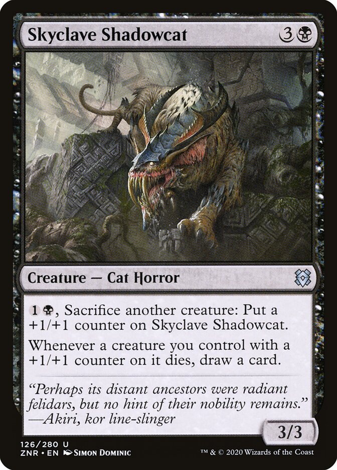 ZNR, Skyclave Shadowcat, Standard, 126, U, Near Mint, Normal, EN