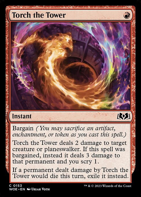 WOE, Torch the Tower, Standard, 153, C, Near Mint, Normal, EN