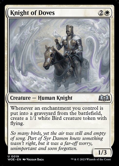 WOE, Knight of Doves, Standard, 19, U, Near Mint, Normal, EN