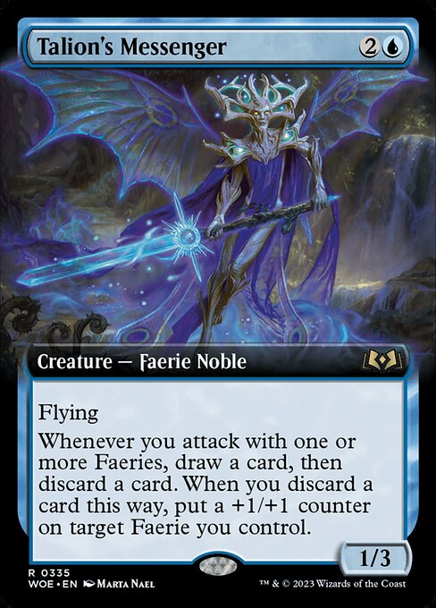 WOE, Talion's Messenger, (Extended Art), 335, R, Near Mint, (Foil), EN