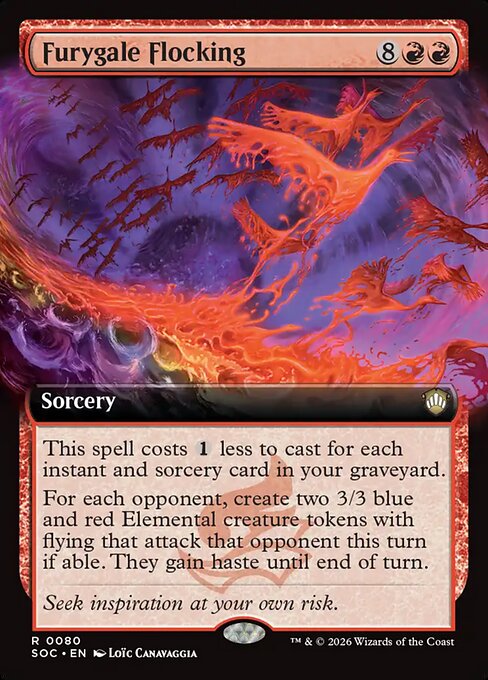 SOC, Furygale Flocking, (Extended Art), 80, R, Near Mint, Normal, EN