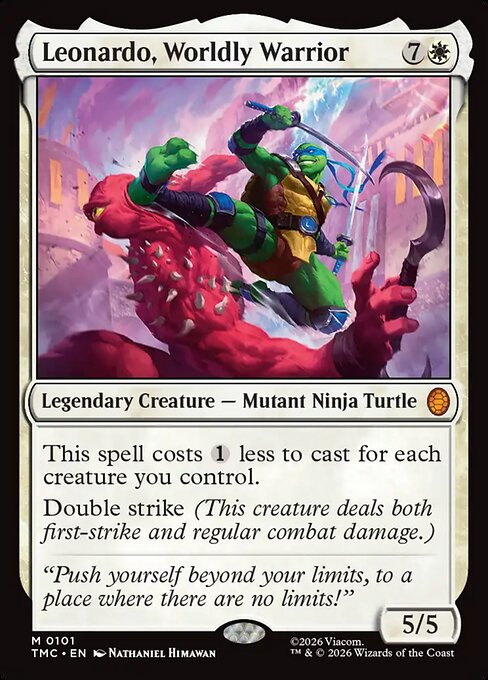 TMC, Leonardo, Worldly Warrior, Standard, 101, M, Near Mint, (Normal), EN