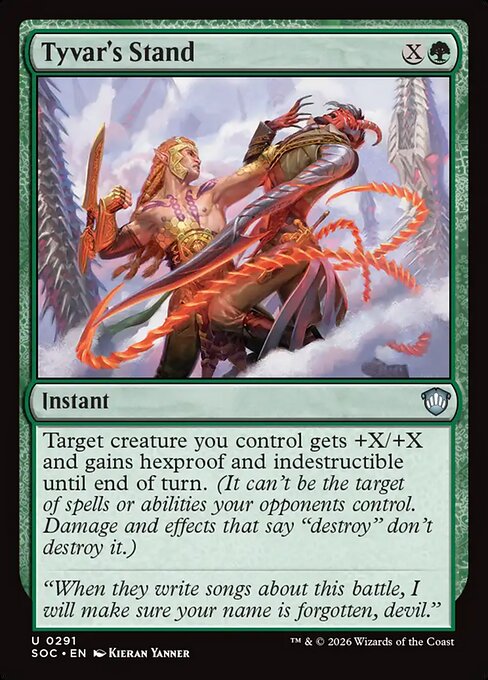 SOC, Tyvar's Stand, Standard, 291, U, Near Mint, Normal, EN