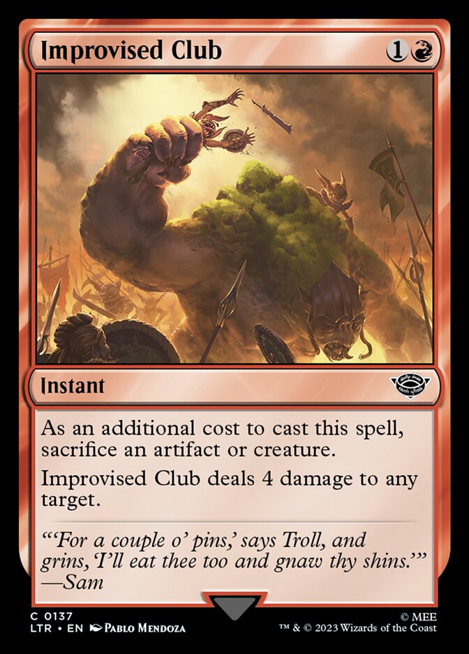 LTR, Improvised Club, Standard, 137, C, Near Mint, (Foil), EN
