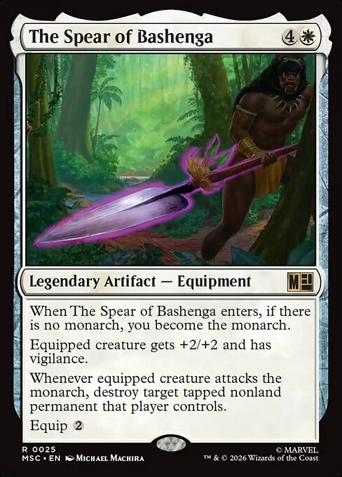 MSC, The Spear of Bashenga, Standard, 25, R, Near Mint, Normal, EN