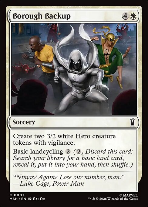 MSH, Borough Backup, Standard, 7, C, Near Mint, (Foil), EN