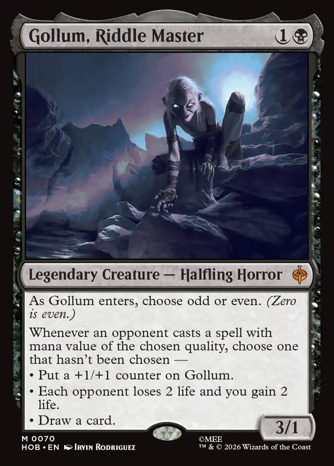 HOB, Gollum, Riddle Master, Standard, 70, M, Near Mint, Normal, EN