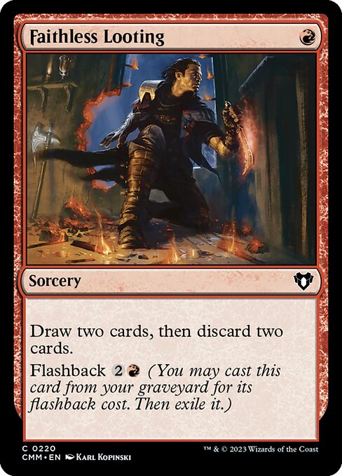 CMM, Faithless Looting, Standard, 220, C, Near Mint, Normal, EN