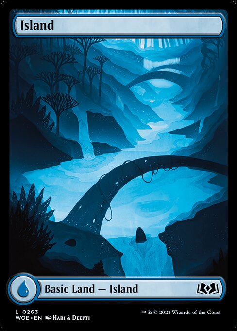 WOE, Island, (Full Art), 263, C, Near Mint, Normal, EN