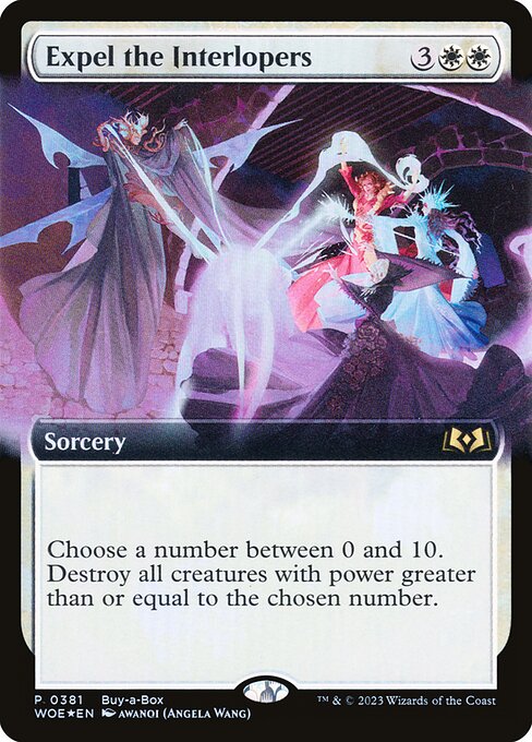 WOE, Expel the Interlopers, (Extended Art),(Buy-a-Box Promo), 381, R, Near Mint, (Foil), EN