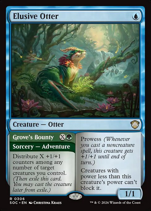 SOC, Elusive Otter // Grove's Bounty, Standard, 306, R, Near Mint, Normal, EN