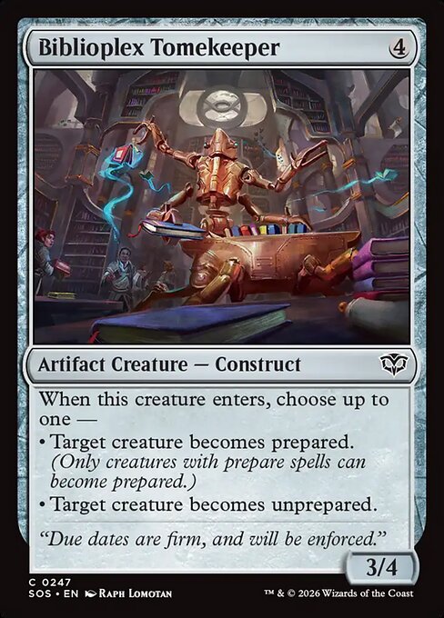 SOS, Biblioplex Tomekeeper, Standard, 247, C, Near Mint, (Foil), EN