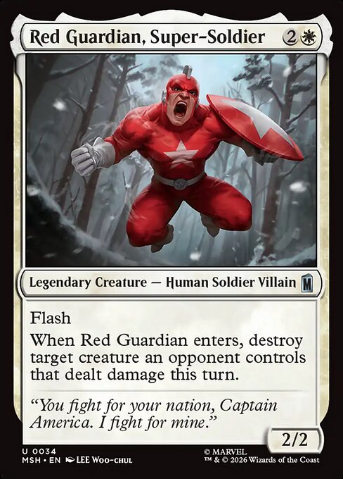 MSH, Red Guardian, Super-Soldier, Standard, 34, U, Near Mint, (Foil), EN
