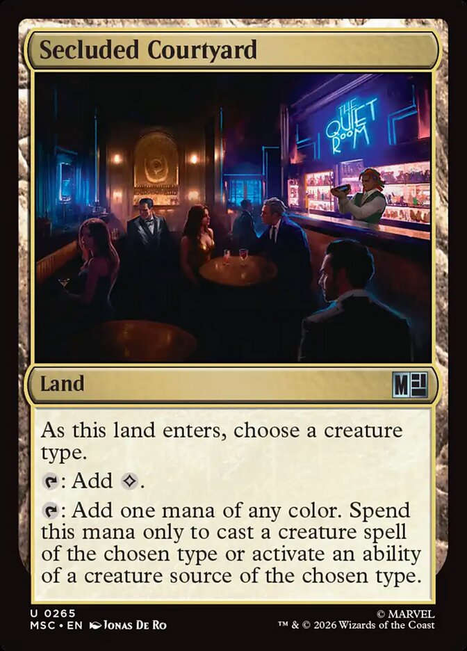 MSC, Secluded Courtyard, Standard, 265, U, Near Mint, (Surge Foil), EN