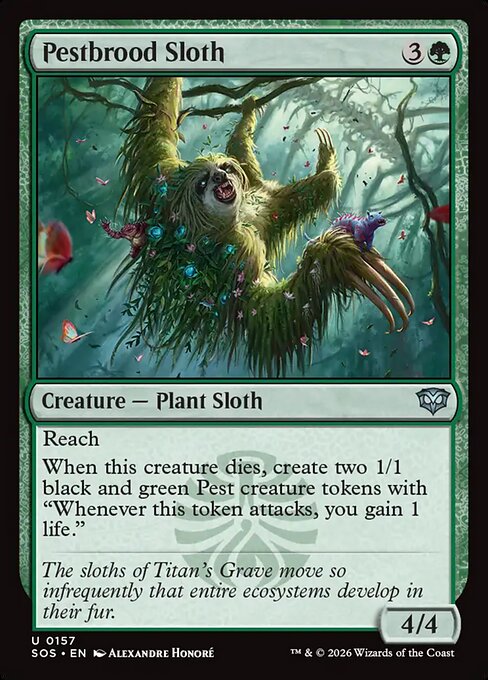 SOS, Pestbrood Sloth, Standard, 157, U, Near Mint, (Foil), EN