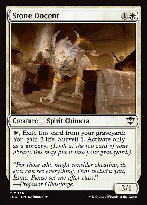SOS, Stone Docent, Standard, 36, C, Near Mint, Normal, EN