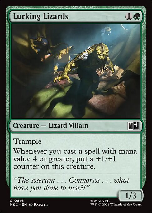 MSC, Lurking Lizards, Standard, 816, C, Near Mint, Normal, EN