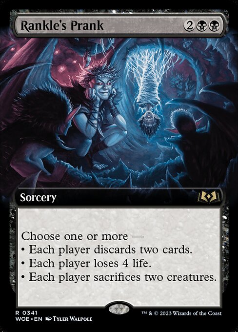 WOE, Rankle's Prank, (Extended Art), 341, R, Near Mint, (Foil), EN