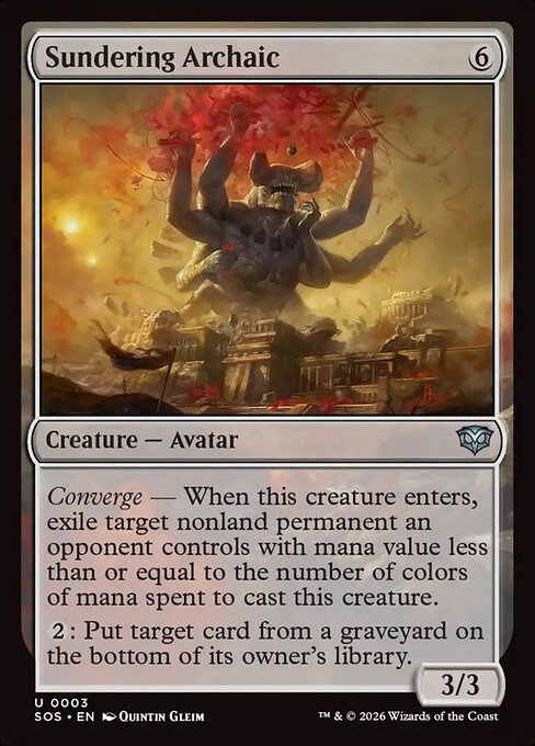 SOS, Sundering Archaic, Standard, 3, U, Near Mint, (Foil), EN
