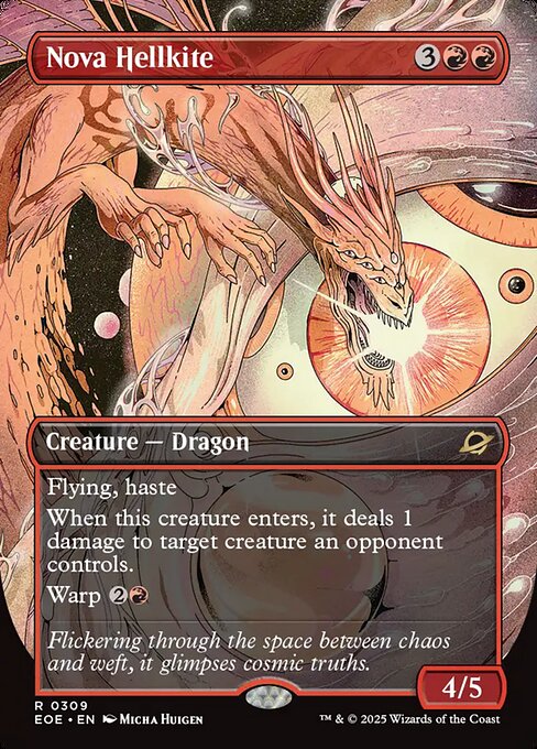 EOE, Nova Hellkite, (Borderless), 309, R, Near Mint, Normal, EN