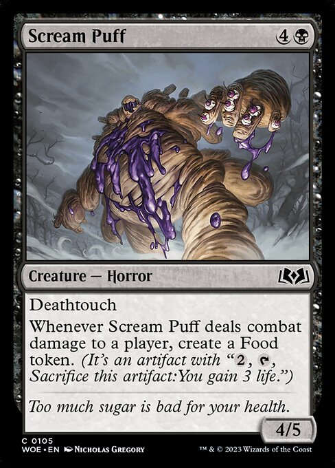 WOE, Scream Puff, Standard, 105, C, Near Mint, (Foil), EN