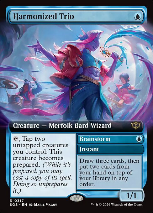 SOS, Harmonized Trio // Brainstorm, (Extended Art), 317, R, Near Mint, (Foil), EN