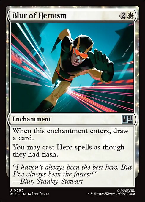 MSC, Blur of Heroism, Standard, 585, U, Near Mint, Normal, EN