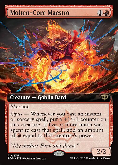 SOS, Molten-Core Maestro, (Extended Art), 335, R, Near Mint, (Foil), EN