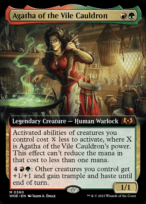 WOE, Agatha of the Vile Cauldron, (Extended Art), 360, M, Near Mint, Normal, EN