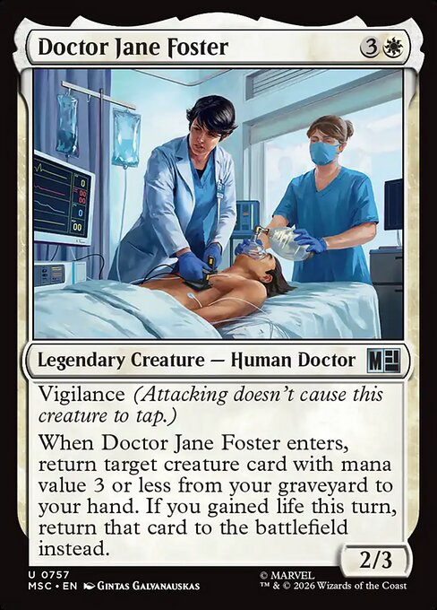 MSC, Doctor Jane Foster, Standard, 757, U, Near Mint, Normal, EN