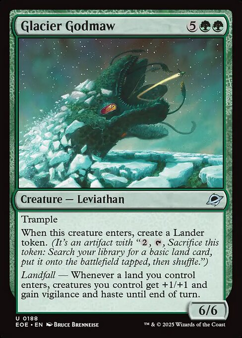 EOE, Glacier Godmaw, Standard, 188, U, Near Mint, (Foil), EN