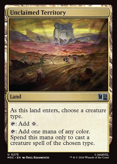 MSC, Unclaimed Territory, Standard, 275, U, Near Mint, (Surge Foil), EN