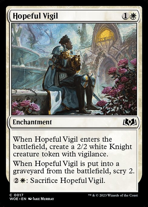 WOE, Hopeful Vigil, Standard, 17, C, Near Mint, (Foil), EN