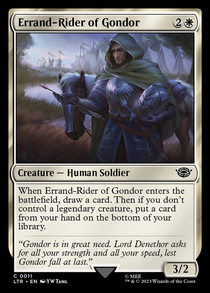 LTR, Errand-Rider of Gondor, Standard, 11, C, Near Mint, (Foil), EN