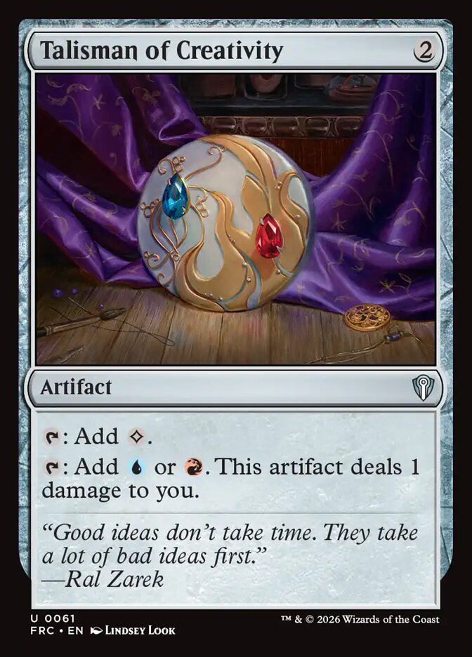 FRC, Talisman of Creativity, Standard, 61, U, Near Mint, Normal, EN