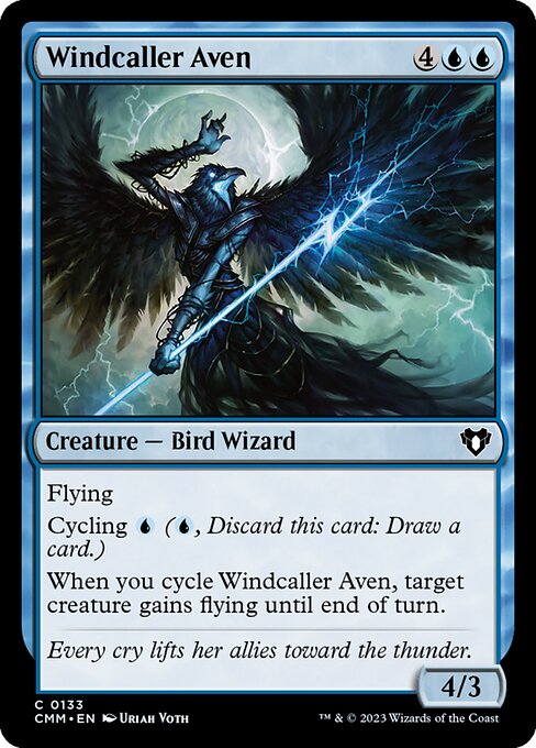 CMM, Windcaller Aven, Standard, 133, C, Near Mint, (Foil), EN