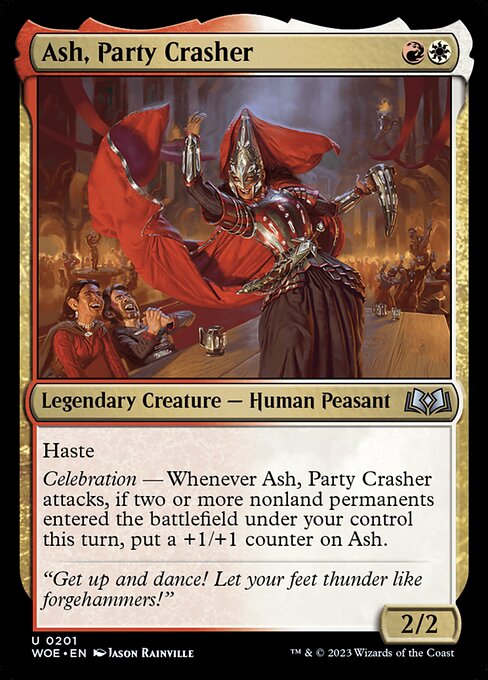 WOE, Ash, Party Crasher, Standard, 201, U, Near Mint, (Foil), EN