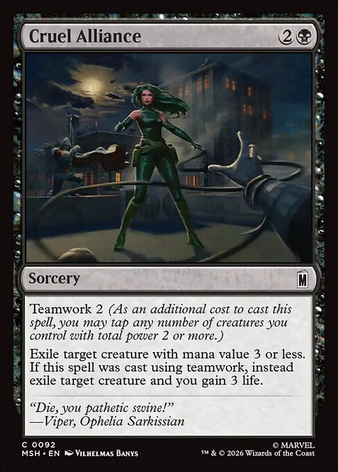 MSH, Cruel Alliance, Standard, 92, C, Near Mint, (Foil), EN