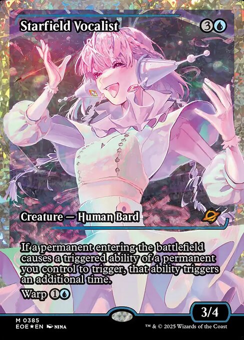 EOE, Starfield Vocalist, (Japanese Showcase), 385, M, Near Mint, (Fracture Foil), EN