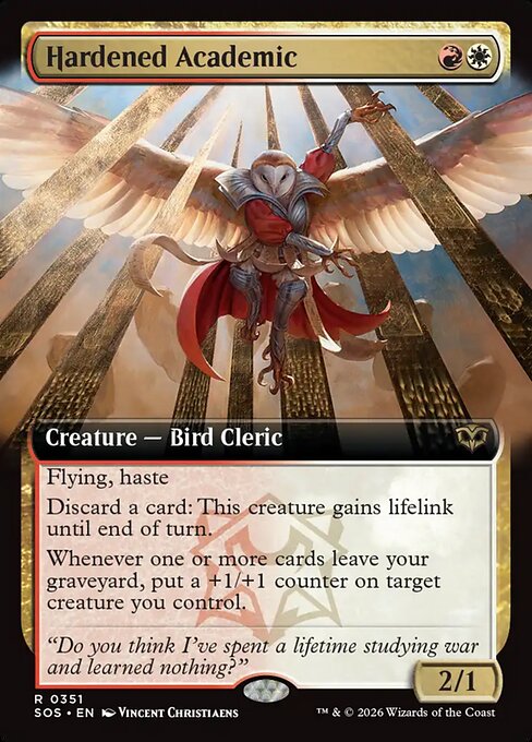 SOS, Hardened Academic, (Extended Art), 351, R, Near Mint, Normal, EN