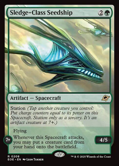 EOE, Sledge-Class Seedship, Standard, 208, R, Near Mint, (Foil), EN