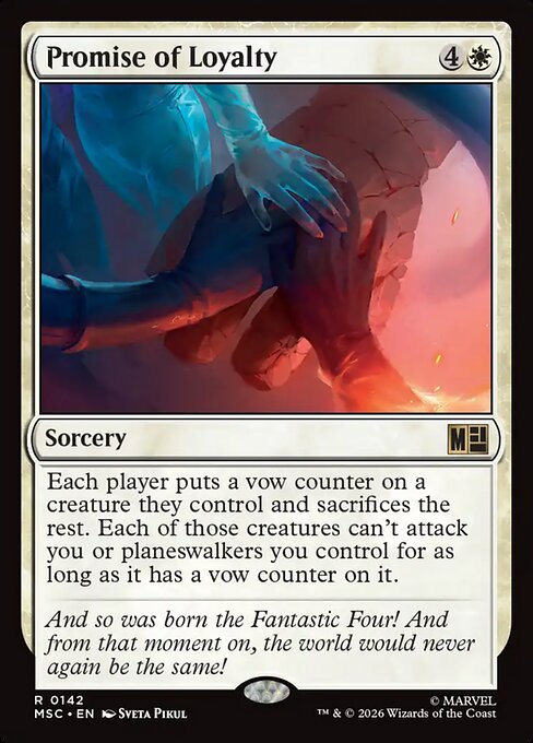 MSC, Promise of Loyalty, Standard, 142, R, Near Mint, Normal, EN
