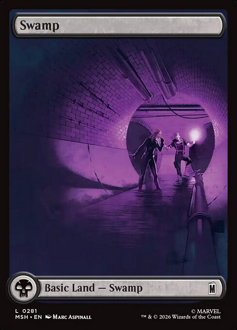 MSH, Swamp, (Full Art), 281, C, Near Mint, (Foil), EN