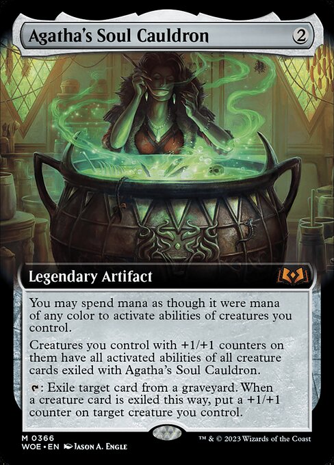 WOE, Agatha's Soul Cauldron, (Extended Art), 366, M, Near Mint, (Foil), EN