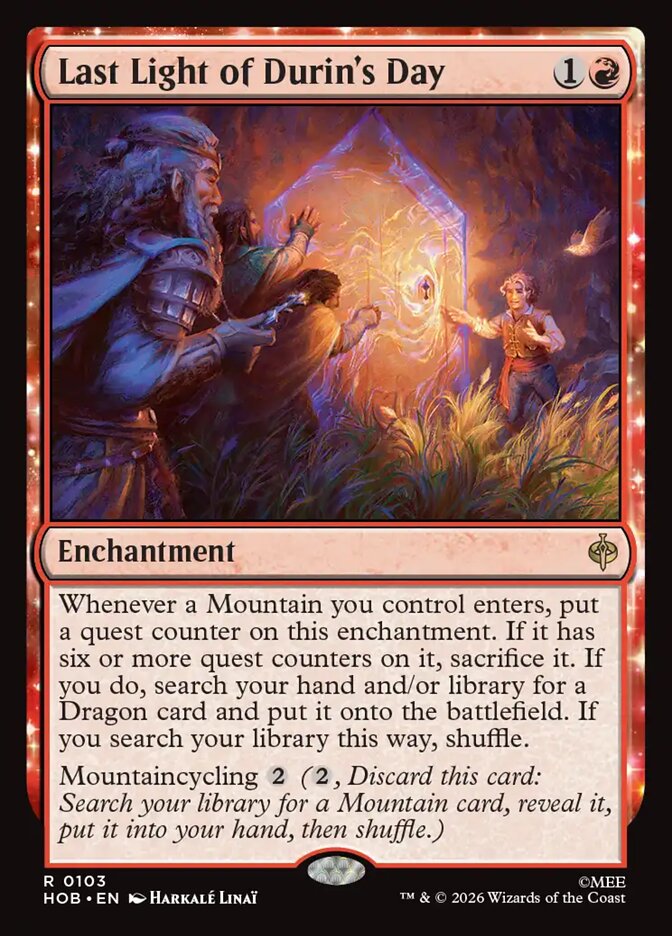 HOB, Last Light of Durin's Day, Standard, 103, R, Near Mint, Normal, EN