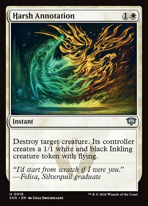 SOS, Harsh Annotation, Standard, 18, U, Near Mint, Normal, EN