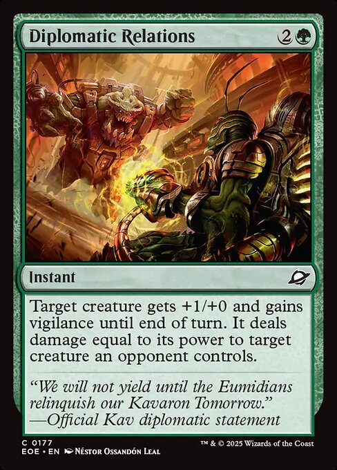 EOE, Diplomatic Relations, Standard, 177, C, Near Mint, (Foil), EN